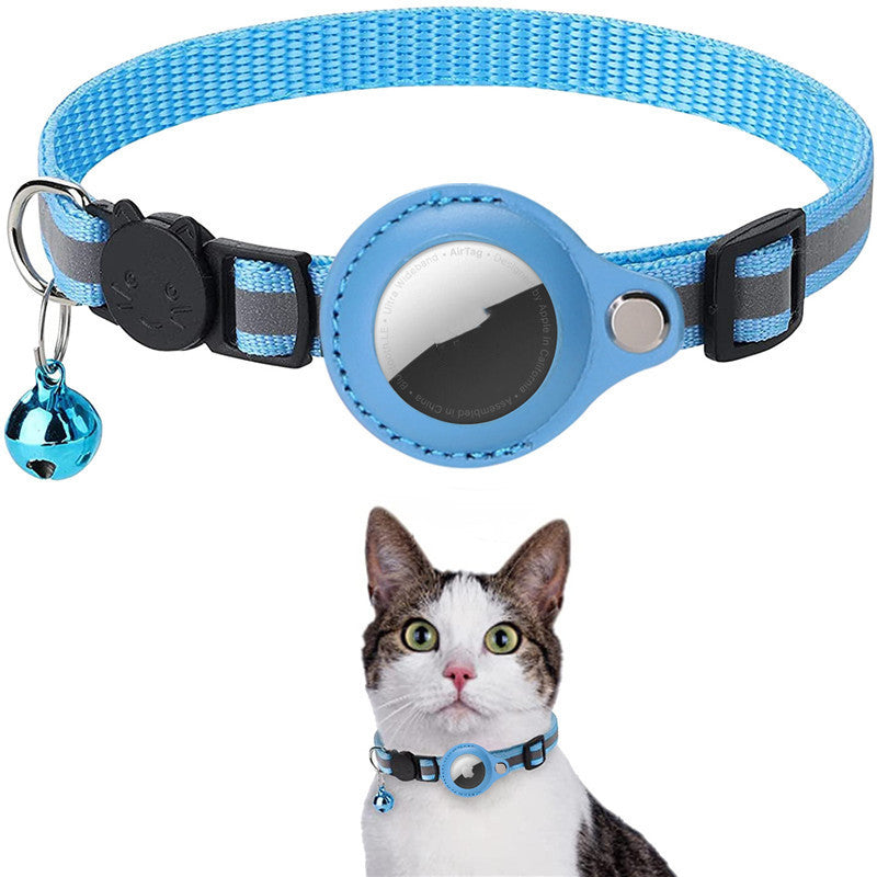 AirTag Pet Collar – Waterproof Reflective Cat & Dog Tracker Holder