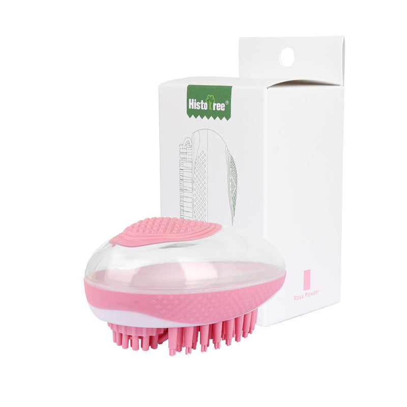 2-in-1 Dog & Cat Bath Brush – Silicone Pet Shampoo Massager & Grooming Comb