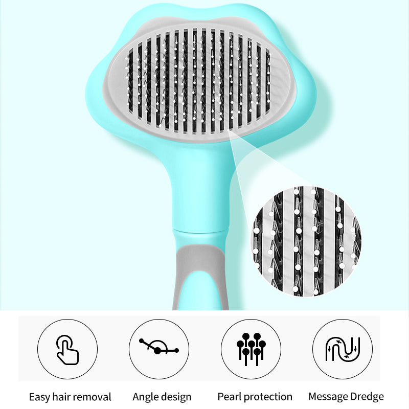 Self-Cleaning Pet Grooming Brush – Removes Loose Hair & Reduces Shedding Instantly