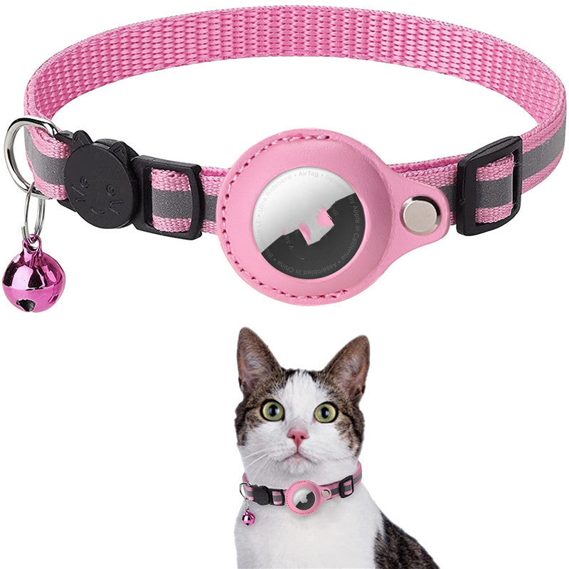 AirTag Pet Collar – Waterproof Reflective Cat & Dog Tracker Holder