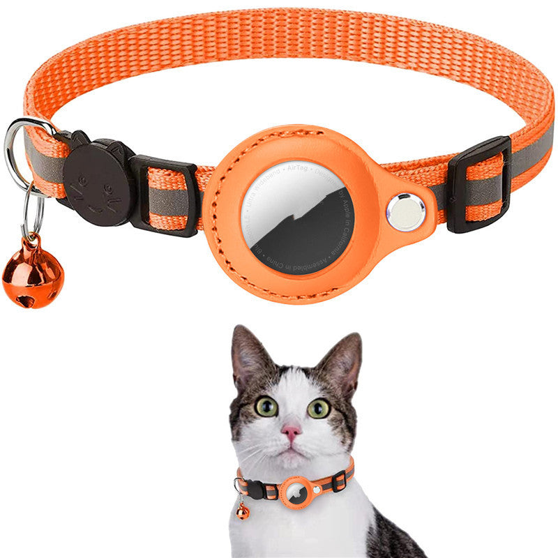 AirTag Pet Collar – Waterproof Reflective Cat & Dog Tracker Holder