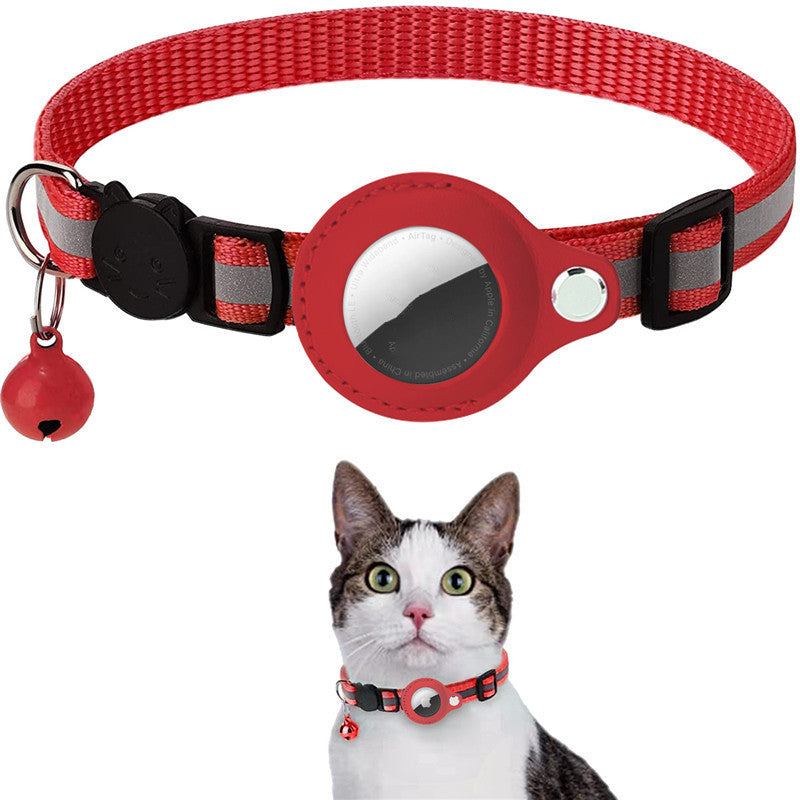 AirTag Pet Collar – Waterproof Reflective Cat & Dog Tracker Holder