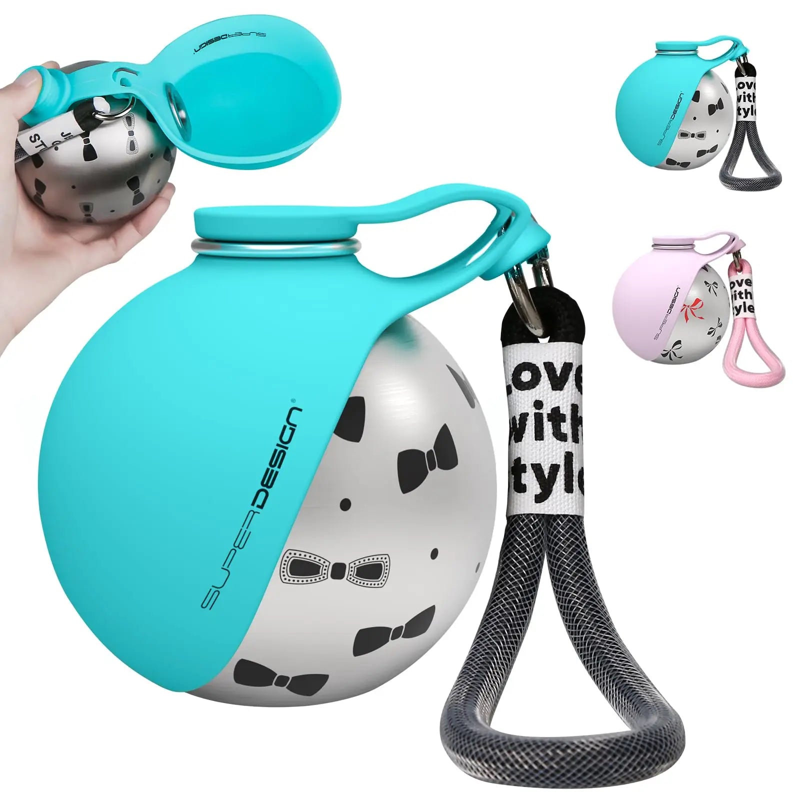 2-in-1 Portable Dog Water Bottle – Leakproof Travel Bowl for Small Dogs