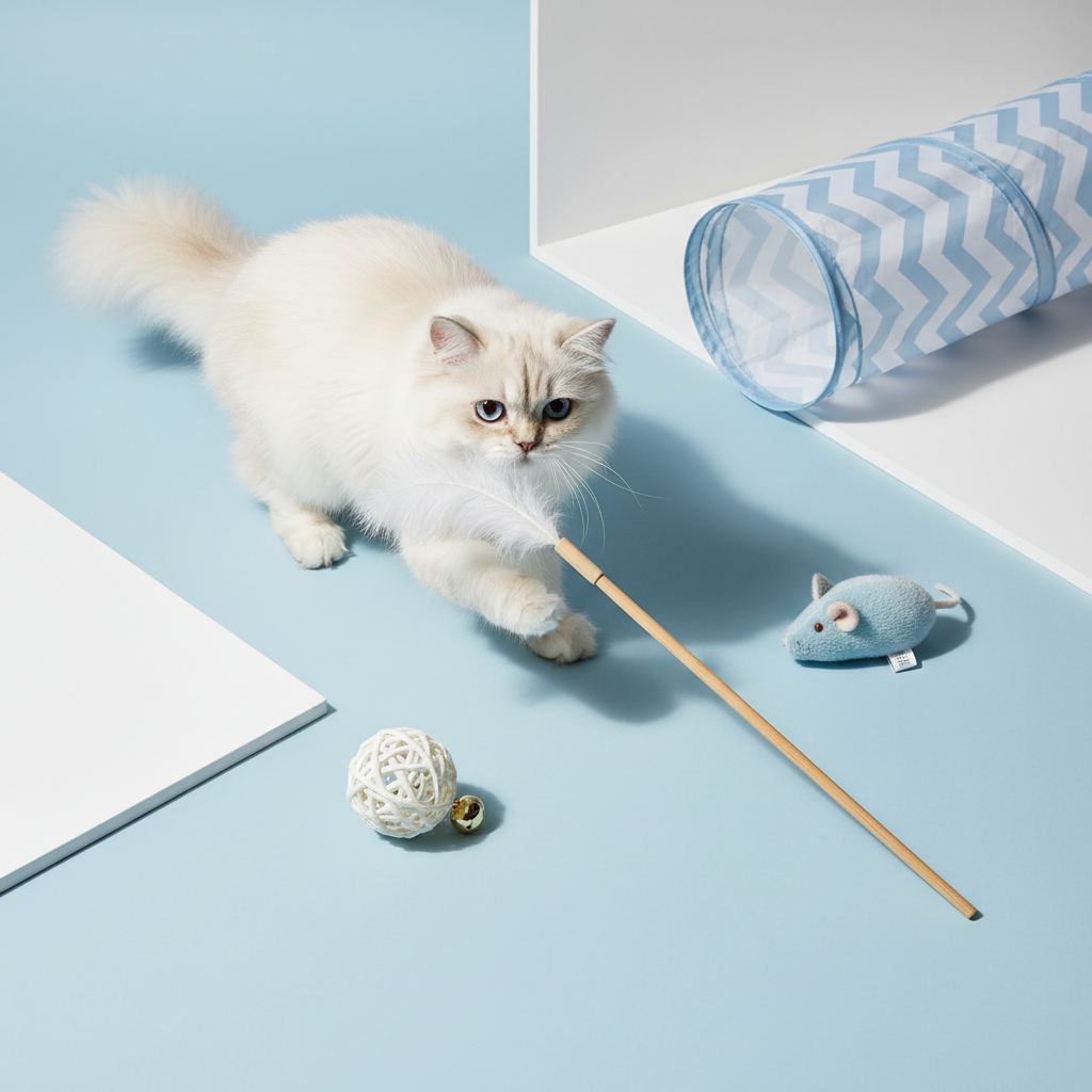 Cat Toys - Blue White
