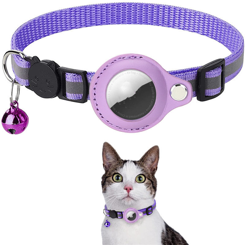 AirTag Pet Collar – Waterproof Reflective Cat & Dog Tracker Holder